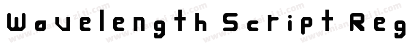 Wavelength Script Regular字体转换